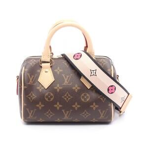 Louis Vuitton Speedy Bandouliere handbag canvas leather Monogram Brown